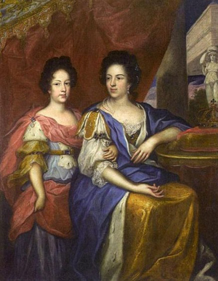 Jerzy Siemiginowski-Eleuter Portrait of Maria Kazimiera with her daughter Teresa Kunegunda.